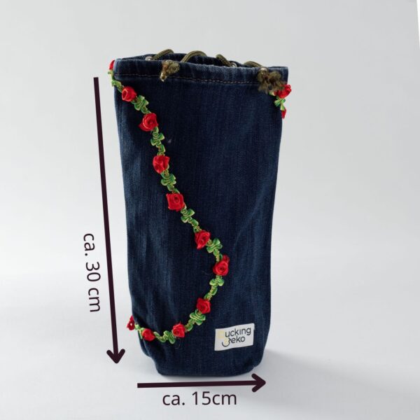 Geschenktasche mit Rosen - Grösse L (15x30cm) – Bild 2