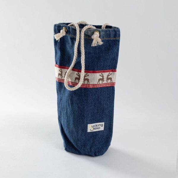 Geschenktasche mit Elchen - Grösse L (15x30cm)