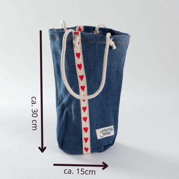Geschenktasche mit Herzband - Grösse M (15x25cm) – Bild 2