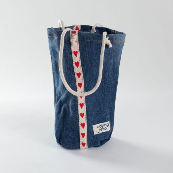 Geschenktasche mit Herzband - Grösse M (15x25cm)