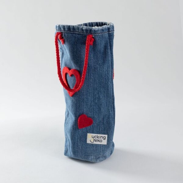 Geschenktasche mit Herzen - Grösse M (15x25cm)